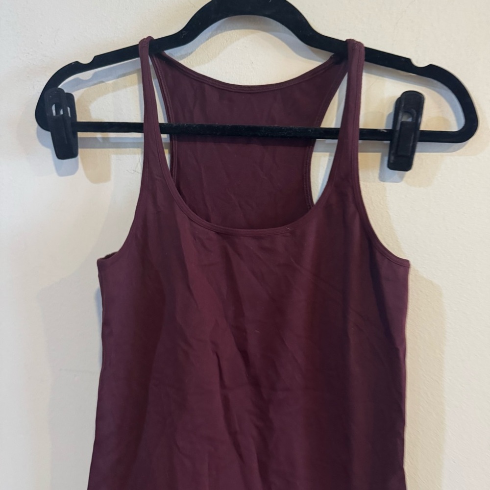 Lululemon Refresh Racer Tank Top Luon Bordeaux Drama - Picture 5 of 5